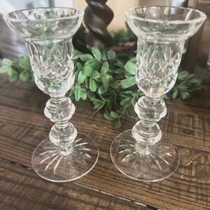 Waterford Crystal Candle Holders - Clear